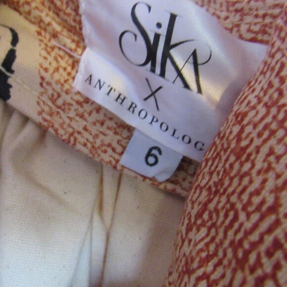Anthropologie Sika Zora Zebra A-Line Midi Skirt Size 6 - Picture 2 of 6